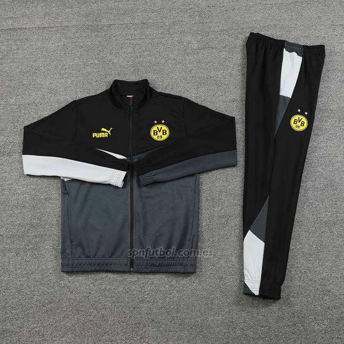 Chandal de Chaqueta del Borussia Dortmund 2024-2025 Gris